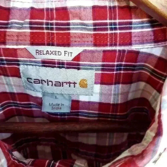 Carhartt plaid short sleeve button down - Picture 7 of 8